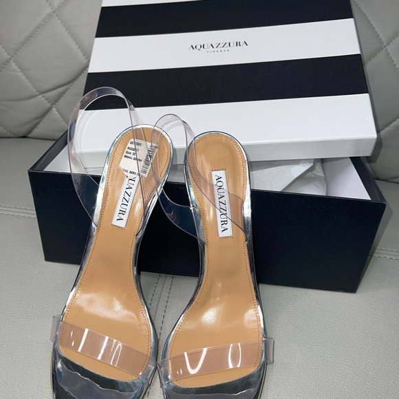 Aquazzura So Nude Plexi Sandal 105  size 40 - Picture 7 of 14